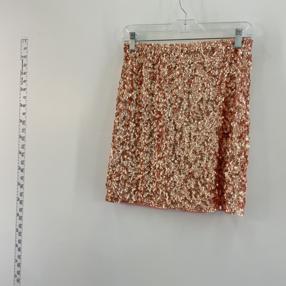 PrettyGuide Gold Sequin Mini Skirt - Size L